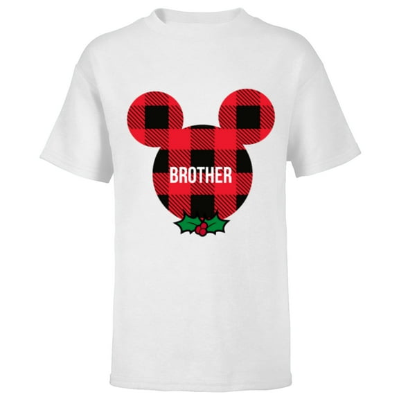 Disney Mickey Mouse BROTHER Holiday Family - Short Sleeve T-Shirt for Kids - Customized-White