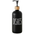thumbnail image 7 of Soap Dispenser,Dish Soap Dispenser for Kitchen Sink.Glass Hand Soap Dispenser, Modern Farmhouse Decor Dish Soap Pump for Bathroom,Kitchen Sink Decor (Black-Dishes), 7 of 7