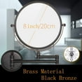 thumbnail image 4 of Wall Mirror , 8-Inch Wall Mounted Makeup Mirror, Double Sided Magnifying Makeup Mirror for Bathroom, 3x/5x/7x/10x Magnification, 360 Degree SwivelNo Light, Extendable Arm, Round ( Color : Golden , Siz, 4 of 7