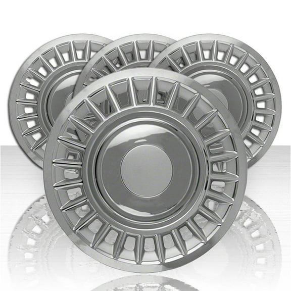 Set of Four 16" Chrome Hubcap Wheel Covers for 98-02 Ford Crown Vic (Push-on)