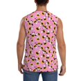thumbnail image 4 of Fotbe Men's Funny corn spider web A Print Men's Sleeveless Muscle Tank Tops Casual T-Shirts for Gym Workout Beach-XX-Large, 4 of 8
