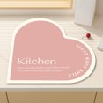 thumbnail image 3 of Heart Shaped Diatomaceous Mud Mat Absorbent Sink Drying Pad for Kitchen Countertop Dish Drainer Fast Drying Non-Slip(Pink), 3 of 6