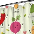 thumbnail image 4 of Spicy Red Chili Peppers Shower Curtain - Waterproof Bathroom Curtain with Cute Cartoon Print, Fade-Resistant Fabric, 12 Hooks Included, 72x84 Inch Quick Dry Machine Washable Hotel Style, 4 of 5