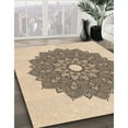 thumbnail image 2 of Ahgly Company Indoor Square Patterned Dark Gold Brown Area Rugs, 3' Square, 2 of 6