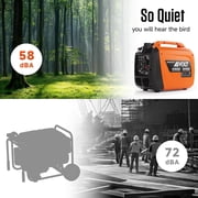 AIVOLT 4300W Gas Powered Inverter Generator, 3450W Running, Ultra-Quiet 60dBA, Under 3% THD Pure Sine Wave Electricity, CO Auto-Shutoff, 5.5h ECO Mode, Parallel Ready, EPA Compliant for RV Camping
