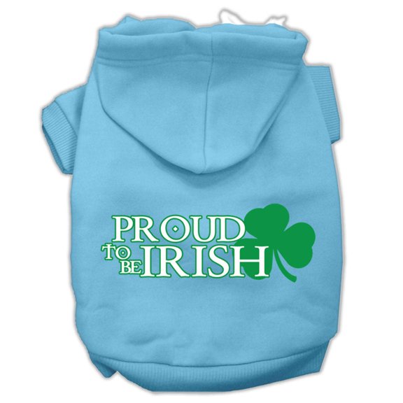 Pet Dog Cat Hoodie Screen Printed, "Proud To Be Irish"