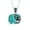 Aqua-Turquoise, variant on Womens Bali Elephant Pendant Necklace with Lapis Jade and Turquoise Inlay in Silver