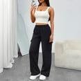 thumbnail image 6 of SUNBS Womens Cargo Sweatpants Wide Leg Pants For Women With Pockets & Elastic Waist Casual Pants, 6 of 9