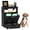 Black, variant on Pet Feeder Station Storage Cabinet, Dog Food Storage Container with Dog Raised Bowls, Watering Supplies, Black