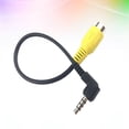 thumbnail image 3 of Milisten 2.5mm to RCA Lightweight Cable Converter GPS Tablet Extension Space Saving Reverse Camera Rear View Easy Install for Car DVR (Black), 3 of 6