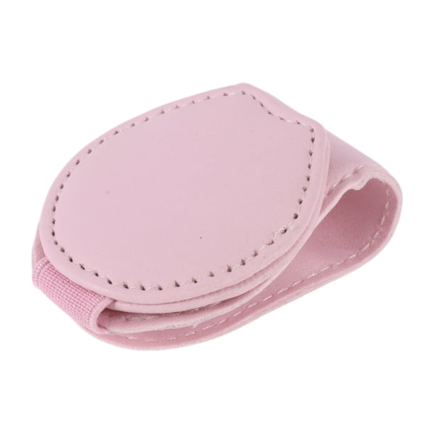 Clip para gafas de sol del automóvil Unique Bargains con soporte magnético universal para visera del sol de gafas de sol para Unique Bargains Car PU Leather Rosa 7.3x6cm 1 Pcs