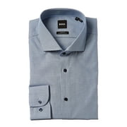 BOSS Hugo Boss mens Sharp Fit Dress Shirt, 15.5, Blue
