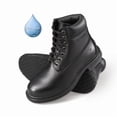 thumbnail image 1 of Genuine Grip 7160-7W Mens Slip-Resistant Waterproof 6 in. Soft Toe Wide Work Boot  Black - Size 7, 1 of 1
