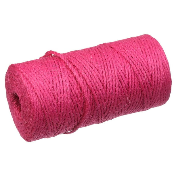 Cuerda de yute natural, cuerda de arpillera de yute, decoración de pared con fotos DIY Rosa roja