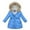 Deep blue, variant on GYRATEDREAM Girl's Winter Coat Jacket Hooded Kids Toddler Parka Outwear Warm Cotton Puffer Hooded Jacket 4-10T