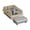 Khaki, variant on HOARBOEG Stainless Steel Litter Box for Cats, High Sided Large Cat Litter Box with Step On Platform and Scoop, Odor Proof Easy to Clean Litter Box