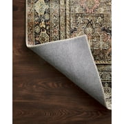 Loloi Layla Printed Oriental Distressed Olive / Charcoal 9-0 x 12-0 Area Rug