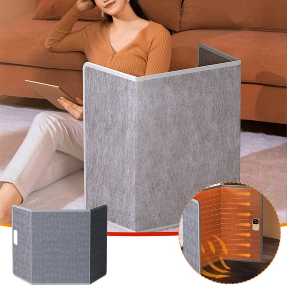 Tuscom Under Desk Heater, Foot Warmer with Adjustable Thermostat, 3-Sided Heating & 4H Auto Shut-Off, Portable Personal Space Heater for Home Office