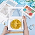 thumbnail image 3 of 20 Pcs Paper Boxes with Window Treat Boxes 9.45x7.28x1.77 Inch Bakery Boxes with PVC Visible Window Gift Packaging Boxes for Wedding Gift Soap Cookies and Party White, 3 of 9