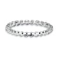 thumbnail image 1 of 925 Sterling Silver White Topaz Diamond Stackable Ring Birthstone April Gemstone, 1 of 8