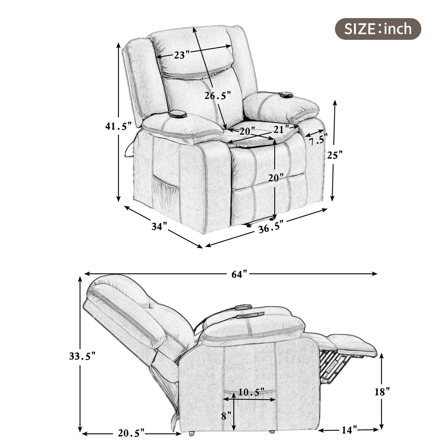 Resenkos Electric Power Lift Chairs Recliner with Heat and Massage, Power Lift Chair for Elderly with Adjustable Massage Function, Brown Resenkos Electric Power Lift Chairs Recliner with Heat and Massage, Power Lift Chair for Elderly with Adjustable Massage Function, Brown