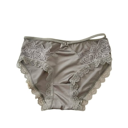 Vblhal Deals of the Week Clearance Sexy Mid Waisted Underwear for Women Plus Size Briefs Breathable Lace Trim Panties Hipster Briefs Cheeky Granny Panty