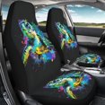 thumbnail image 3 of Uorisanigo Green Turtle Car Seat Covers 2 Pcs Car Seat Covers Front Seats Only Waterproof Breathable Easy to Install Anti-Slip Back Fabric Universal Fit for Auto Truck Van SUV, 3 of 7