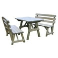 thumbnail image 1 of Yellow Pine Picnic Table with 2 Backed Benches, 1 of 11