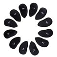 thumbnail image 2 of 12 unidades/paquete de fundas de Golf de cuero PU sintético grueso, conjunto de cubiertas para la cabeza que se adaptan a todas las marcas Negro 2 Zulema Cubierta de la cabeza del hierro del golf, 2 of 8
