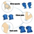 thumbnail image 4 of Unique Bargains Skate Knee Elbow Guard Support Protection Pad White Blue 6 in 1 set, 4 of 5