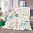 thumbnail image 5 of Kainsy Boho Rainbow Throw Blanket for Girls, Cozy Bohemian Rainbow Blanket, Soft Flannel Rainbow Blanket Kids, Fluffy Fleece Rainbow Blankets for Toddler Childs Daughter Gifts Sofa Couch Bed,(40"x50"), 5 of 10
