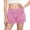 Pink, variant on Women's Gingham Bubble Shorts, High Waisted Elastic Smocked Ruffle Bloomers, Casual Summer Checkered Shorts for Beer Festival(Red/M)