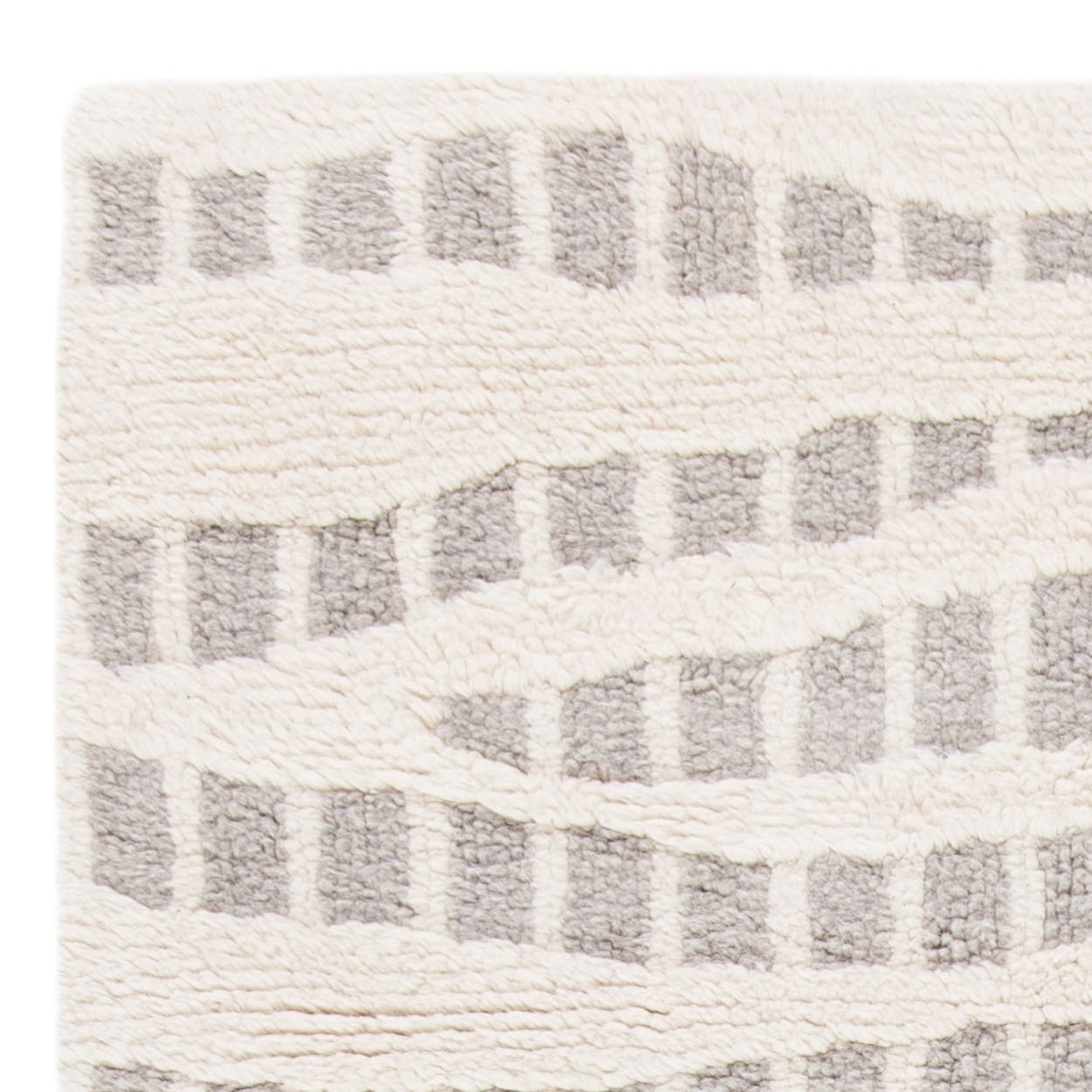 SAFAVIEH Manhattan Alexanndria Abstract Striped Wool Area Rug, Grey/Ivory, 5' x 8'