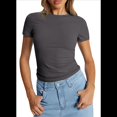 thumbnail image 2 of Camiseta de Corta Y2k Gris Oscuro Talla S, 2 of 8