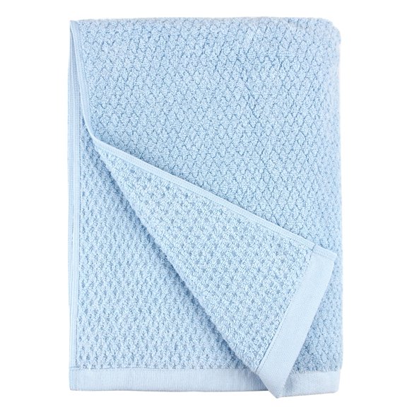 Everplush Diamond Jacquard Bath Sheet in Aquamarine 66.00" x 35.00"