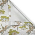 thumbnail image 4 of Ambesonne Dragonfly Grommet Curtain Single Panel, Lotus Flower, 50"x60", Apple Green and Cream, 4 of 5