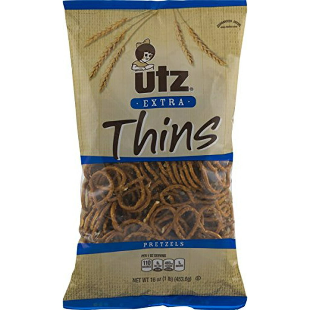 Utz Extra Thins Pretzels 16 oz. Bag (3 Bags)