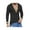 Black, variant on Men's Deep V Neck T-Shirt Slim Fit Long Sleeve Blouse