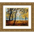 thumbnail image 1 of Gercken, Graham 24x20 Gold Ornate Wood Framed with Double Matting Museum Art Print Titled - Backlight Trees, 1 of 4
