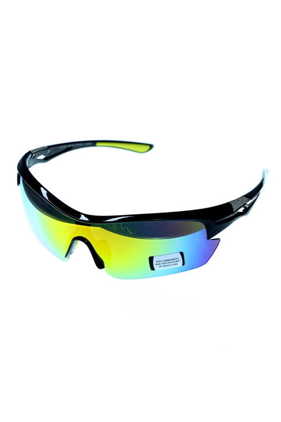UV protection Shatter resistant Poly Carbonate Wrap-Sunglasses Two-Tone & Multicolor