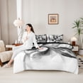 thumbnail image 5 of Homewish Gray Ombre Geometric 7-Piece Twin Bedding,Abstract Modern Bedding Comforter Set,Black Reversible, 5 of 8