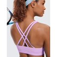 thumbnail image 3 of Sostén CRZ YOGA Naked Feeling con tirantes y copa acolchada, soporte medio, lila, 3 of 4