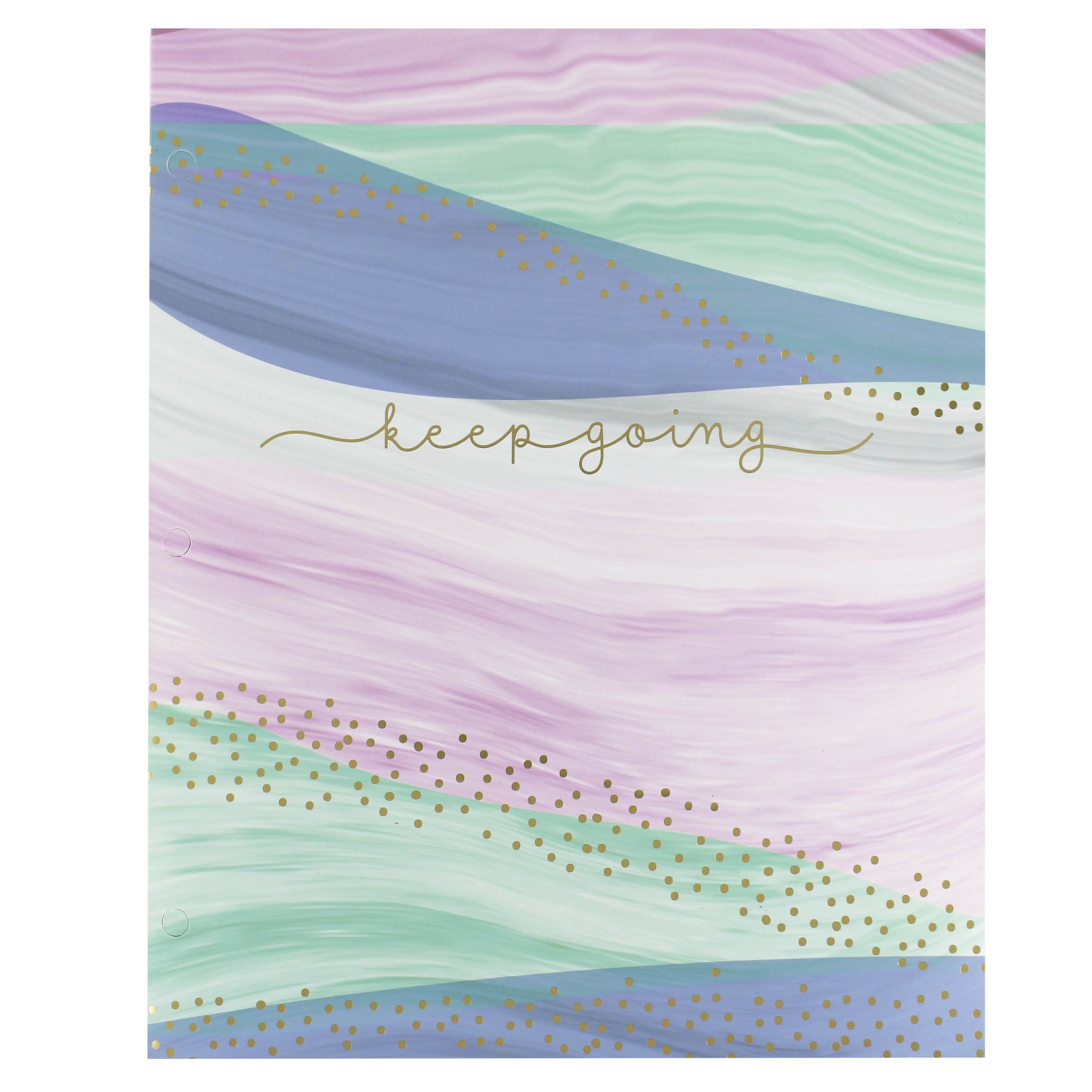 U Style Waves Of Joy Two-Pocket Paper Folder, 11.69 in x 9.57 in, Keep Going