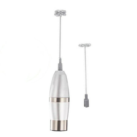 Double-layer Electric Milk Frother Handheld Stainless Steel Milk Blender Foam Maker Drink Mixer For Coffee Latte Cappuccino Hot (Best Milk For Latte Foam)