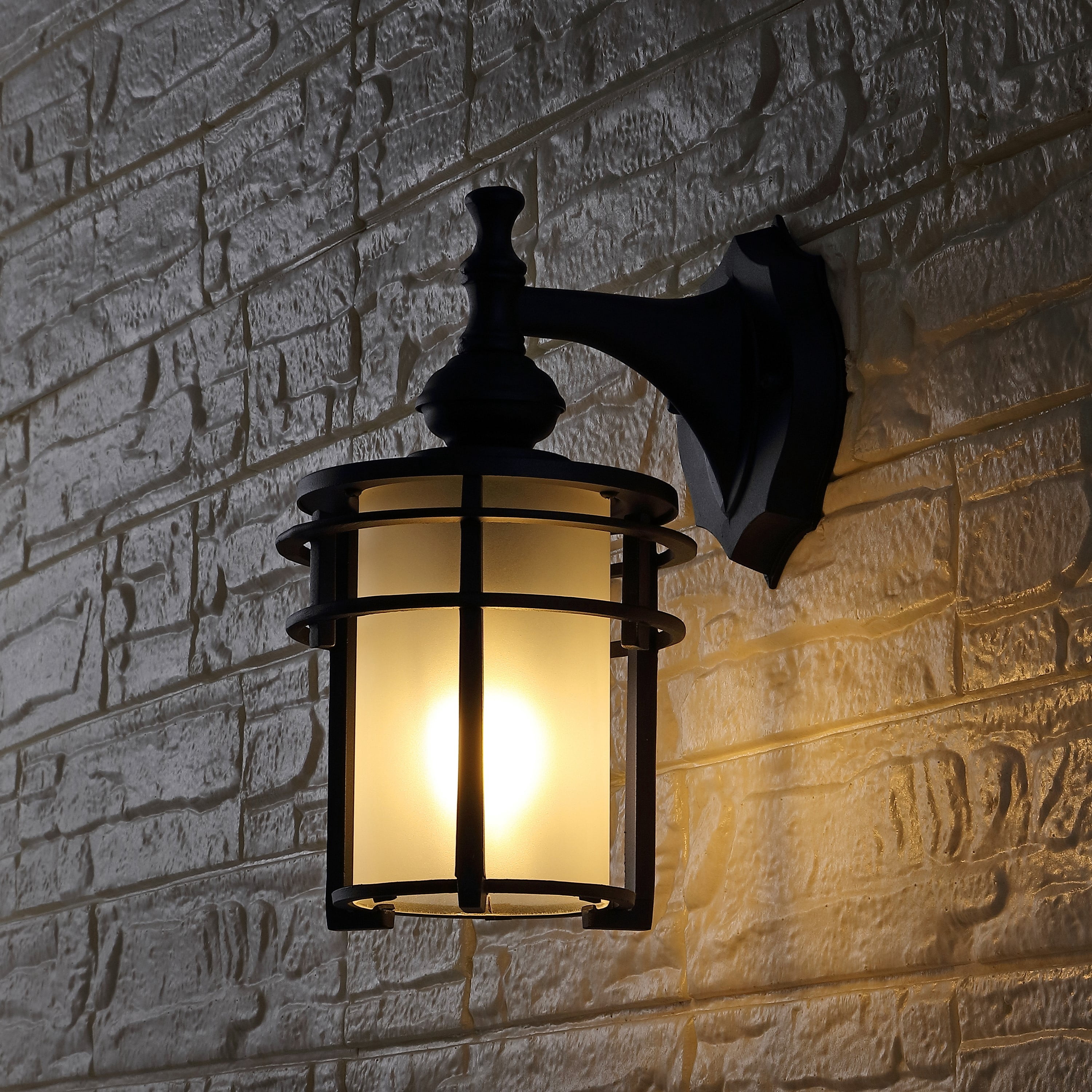 SAFAVIEH Adisyn LED Black Metal Wall Sconce with Clear Shade, Set of 2