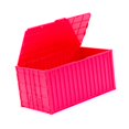 thumbnail image 1 of Adorno de contenedor de carga en miniatura, caja de almacenamiento con tapa abatible para el hogar, regalo u oficina. Rosa roja, 1 of 9