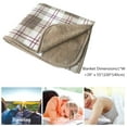thumbnail image 5 of Forestfish Fleece Wearable Blanket, Plaid Lap Blanket Comfy Poncho Throw with Buttons for Bed Sofa Office,Brown, 5 of 6