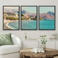 thumbnail image 2 of PixonSign Framed Canvas Print Wall Art Set Mountain Range Coastal Beach Shore Urban Architecture Photography Realism Scenic Landscape Decorative Colorful Multicolor for Bedroom - 16"x24"x3 Black, 2 of 5