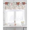 thumbnail image 2 of Spring Floral Linen Curtain Valance for Bedroom/Bathroom/Kitchen/Office/Living/Dining Room Window,Boho Ethnic Summer Botanical Flowers Rustic Rod Pocket Topper Decorative Cafe Drapes Panel 42"x18", 2 of 6