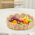 thumbnail image 6 of 2Pcs Scalloped Basket Scalloped Edge Round Tray Hand Woven Basket Decorative Braided Serving Tray Table Trays for Coffee Table Home Decor, 6 of 9